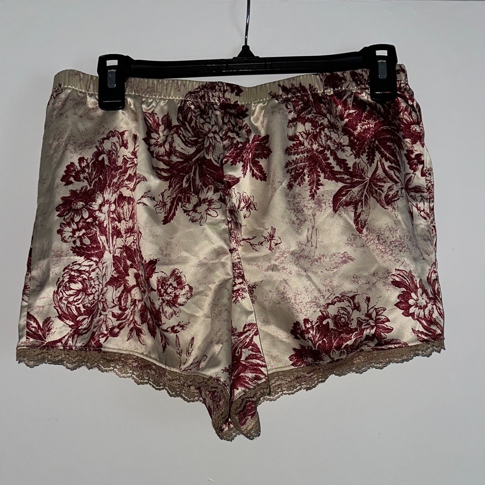 Floral Satin Sleep Shorts
